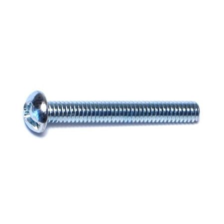 Midwest Fastener #8-32 x 1-1/4 in Combination Phillips/Slotted Round Machine Screw, Zinc Plated Steel, 100 PK 07666